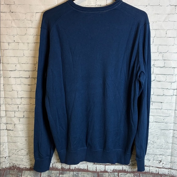 Vince Silk Cashmere Blend Crewneck Sweater Men’s L Blue Elevated Basic Luxury - Picture 10 of 15